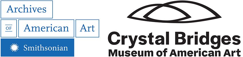 Logos of the Archives of American Art and the Crystal Bridges Museum of American Art