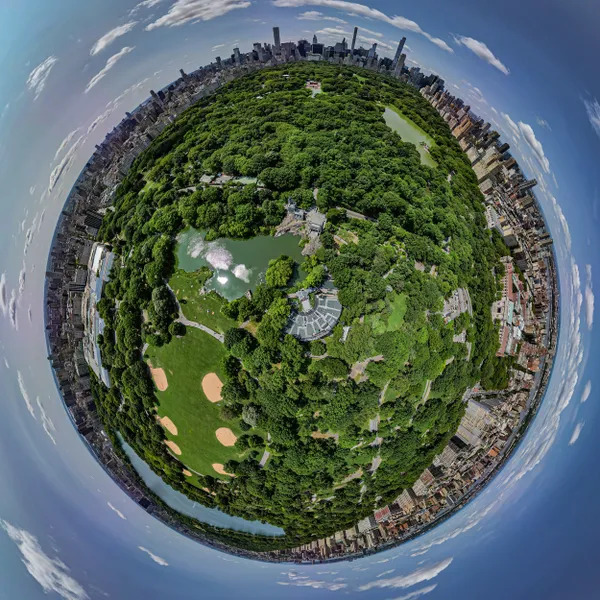 Central Park 360 degrees spherical panorama thumbnail