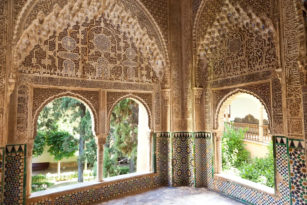 Architectural detail, the Alhambra, Granada
