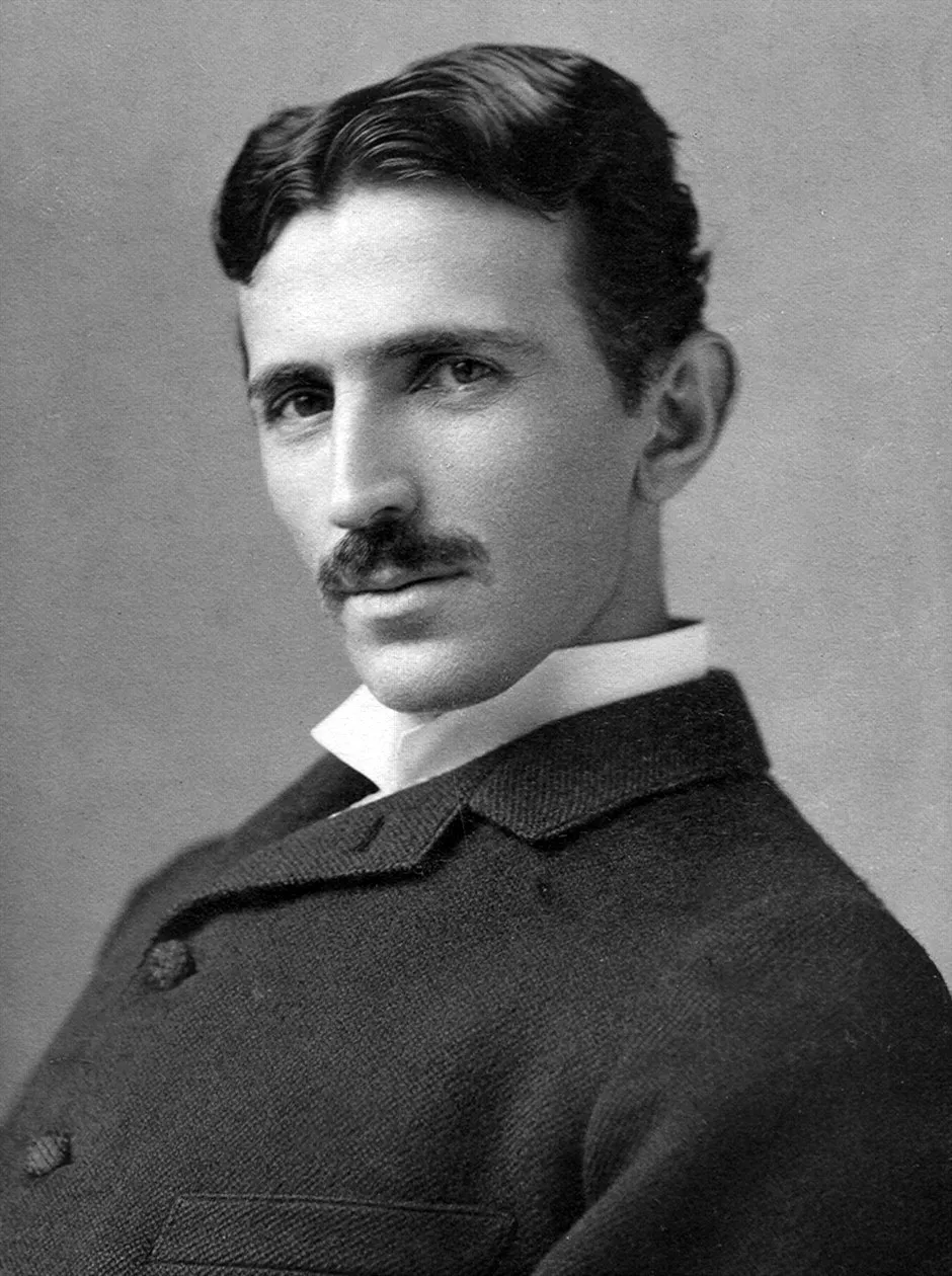A portrait of Tesla circa 1890