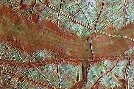 Cracks on Jupiter's moon Europa. Could there be life under the ice?