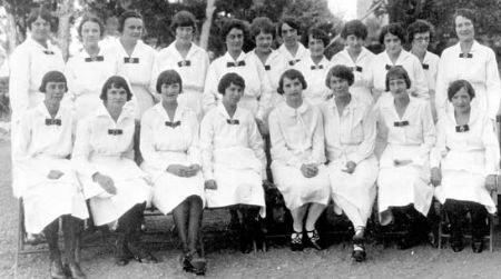Harvey Girls, circa 1926, in evening uniforms at the El Tovar Hotel.