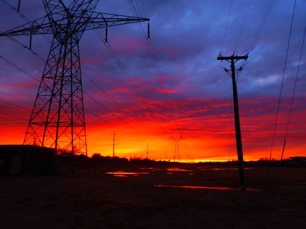 power lines at sunset thumbnail