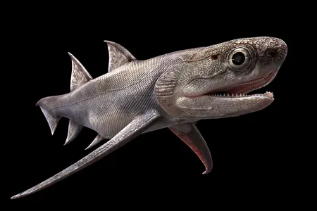An artist&rsquo;s reconstruction of&nbsp;Qianodus duplicis, the earliest known fish that had a mouth with teeth