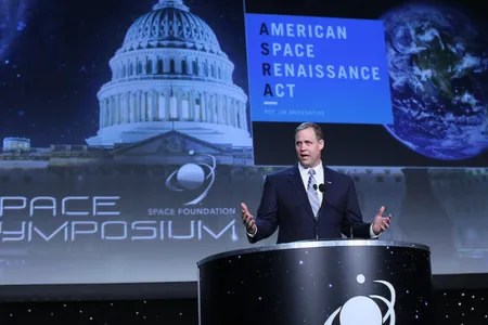 Rep. Jim Bridenstine outlines his proposed American Space Renaissance Act at a recent Space Foundation Symposium