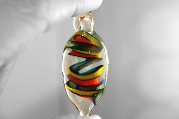 hand blown glass bead by V. O'Neal thumbnail