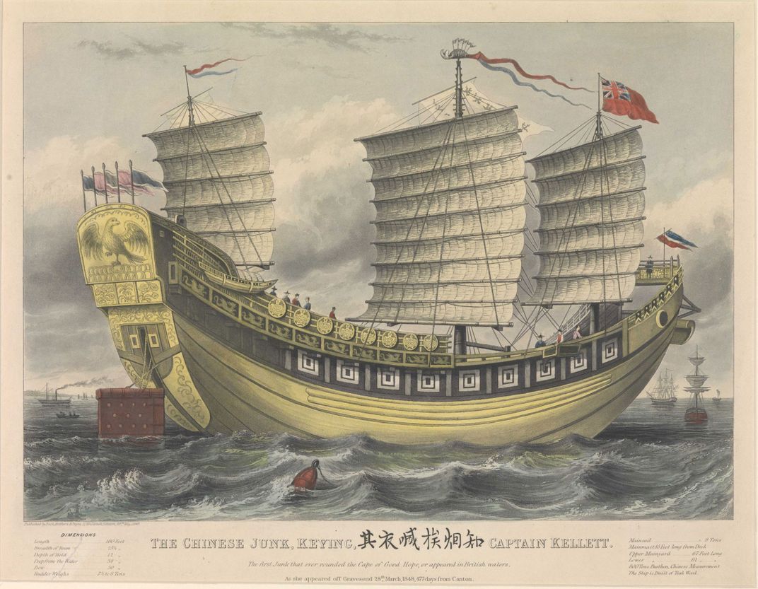 The Keying​​​​​​​, the first Chinese junk to sail British waters