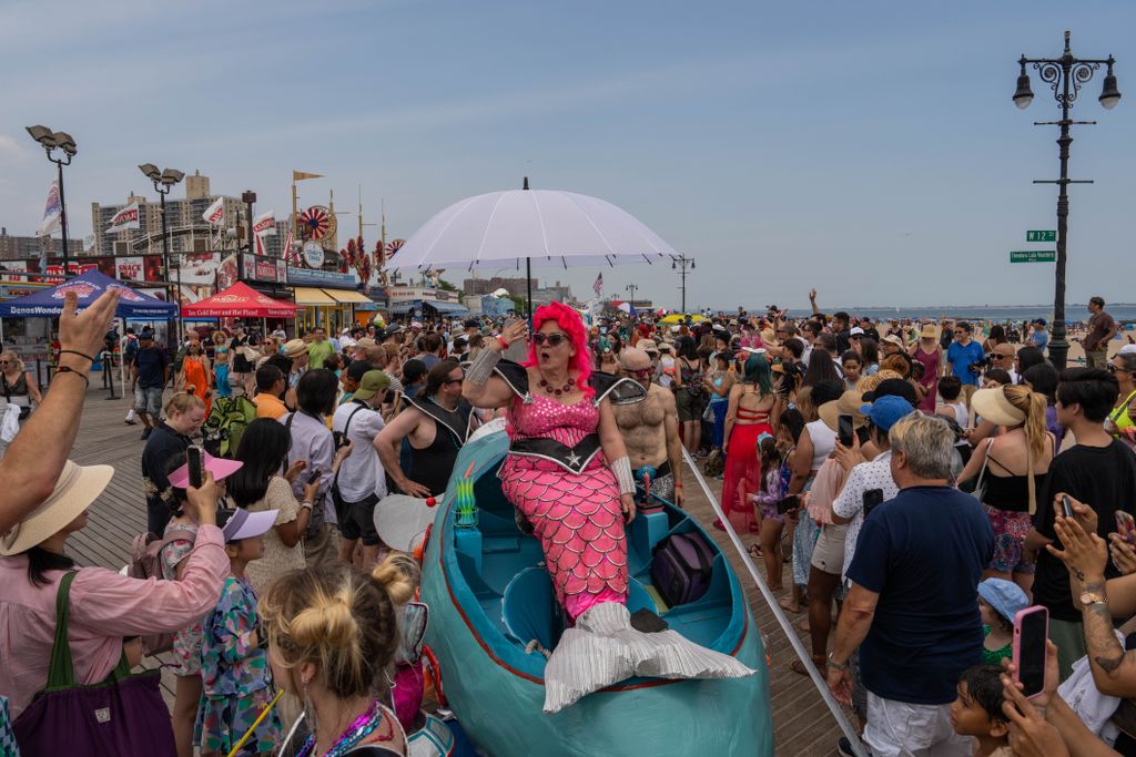 A person dressed as a mermaid