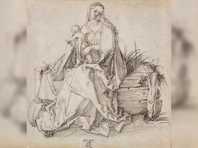 Attributed to Albrecht D&uuml;rer,&nbsp;The Virgin and Child With a Flower on a Grassy Bank,&nbsp;circa&nbsp;1503