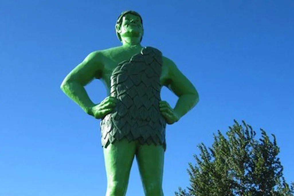 The Jolly Green Giant statue in Blue Earth, Minnesota