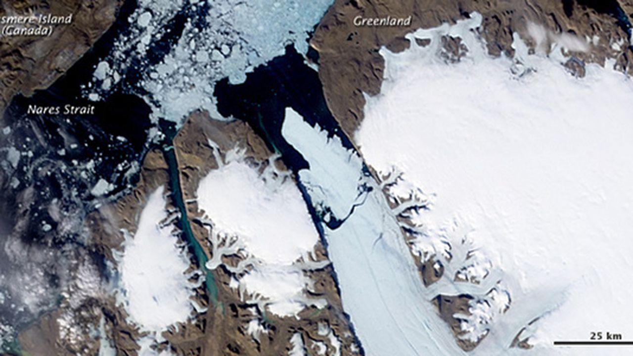 River Petermann Glacier Greenland