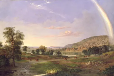Robert S. Duncanson's Landscape With Rainbow (1859) “carries with it an unmistakable ray of hope,” per the Los Angeles Times. “Rainbows typically appear after a storm has passed, not before.”