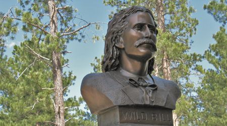 Wild Bill Hickok's present-day gravesite in Mount Moriah Cemetery in Deadwood, SD