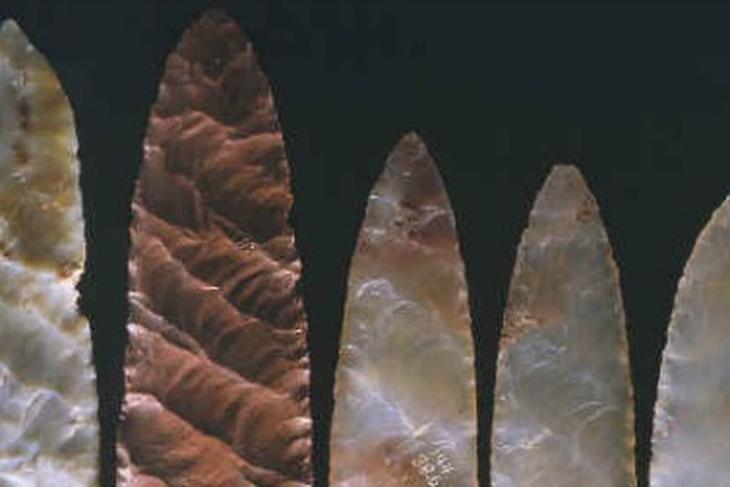 The Clovis people were known for their distinctive stone arrowheads.