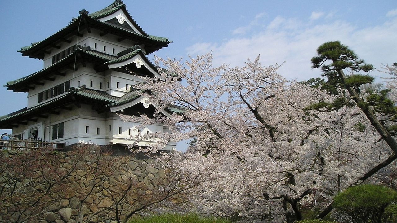 Hirosaki Castle keep in Aomori, Japan