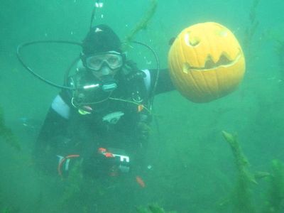 For nearly a decade, scuba divers have been going to the Finger Lakes to carve pumpkins underwater. 