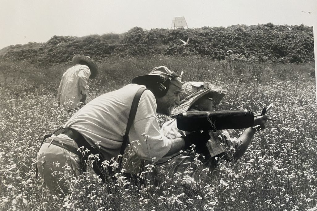 Jim Metzner with Helen Hays on Great Gull Island