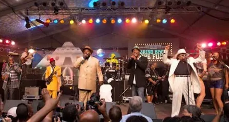 George Clinton and crew brought the crowd to their feet on the opening night of the Festival.