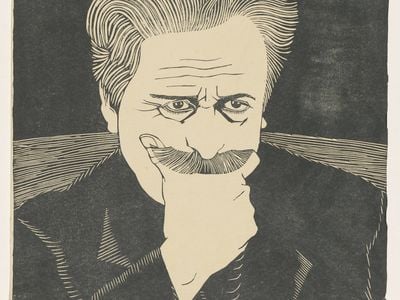 Self portrait,&nbsp;Samuel Jessurun de Mesquita, 1917