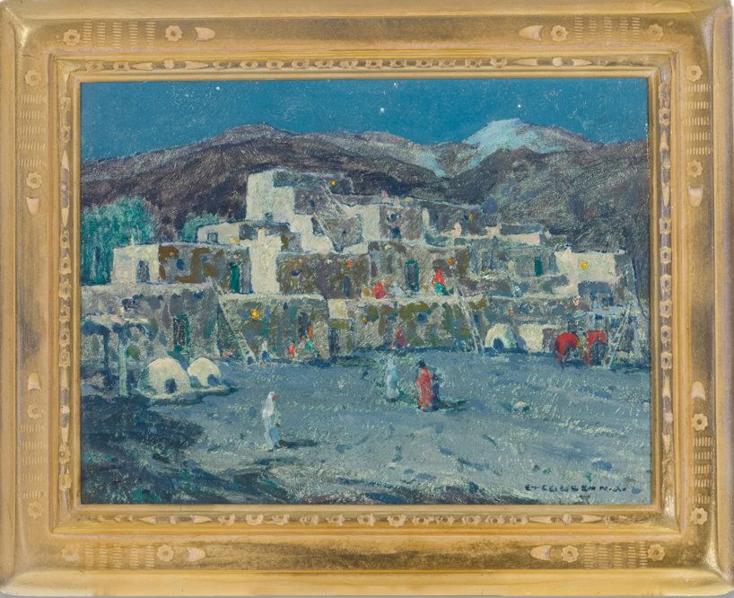 Taos Pueblo at Night by Eanger Irving Couse