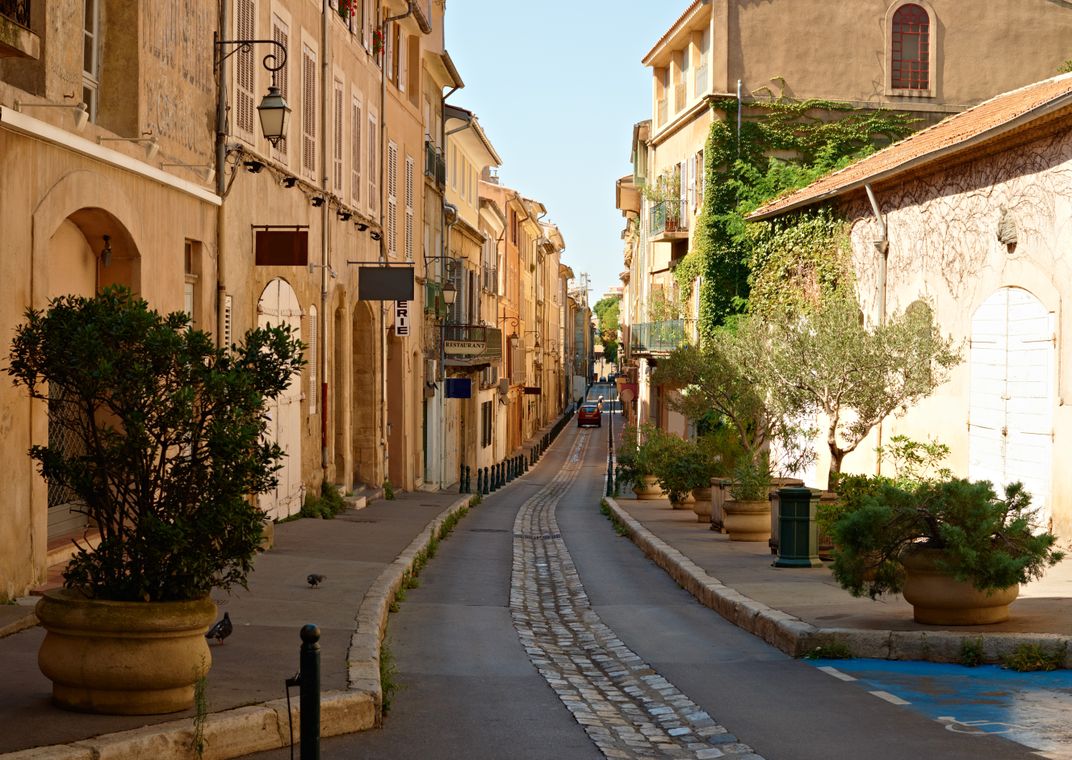 Typical street in Aix-en-Provence