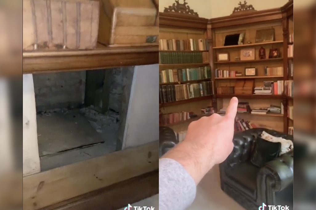 Freddy Goodall started looking for the passageway after noticing a doorway where a bookshelf now stands in an 1870 photograph.