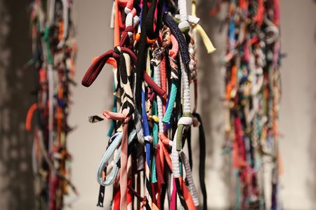 Border Quipu/Quipu Fronterizo (detail), 2016-18, by Tanya Aguiñiga. Photo by Libby Weiler.

