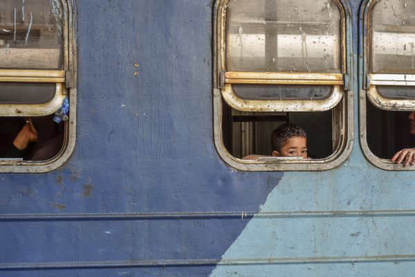 Young Kid In Egyptian Train thumbnail