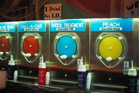 Daiquiri mixing machines at Wet Willie's.