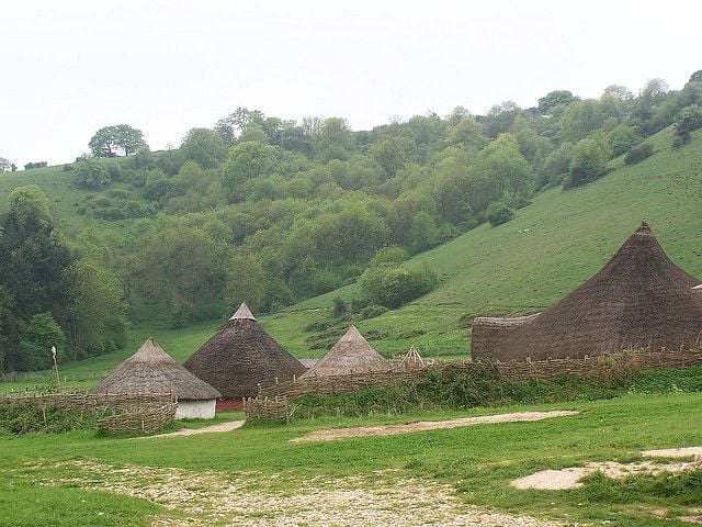 A recreation of an ancient English farm