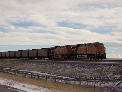 A coal train in Wyoming.