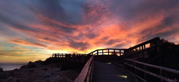 Last night´s sunset with boardwalk thumbnail