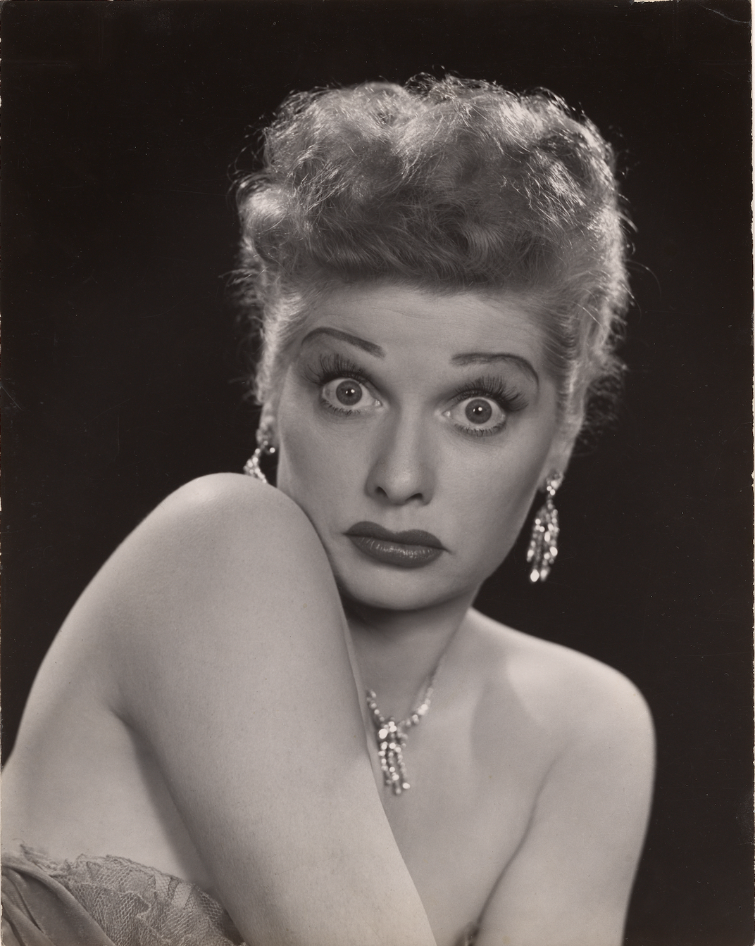 A 1950 portrait of Lucille Ball by photographer Philippe Halsman