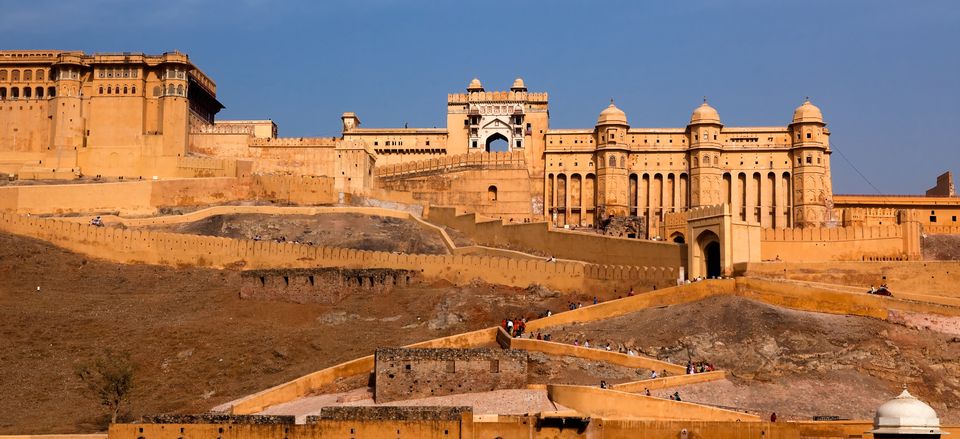  Amber Palace, perched on the hill in Jaipur 