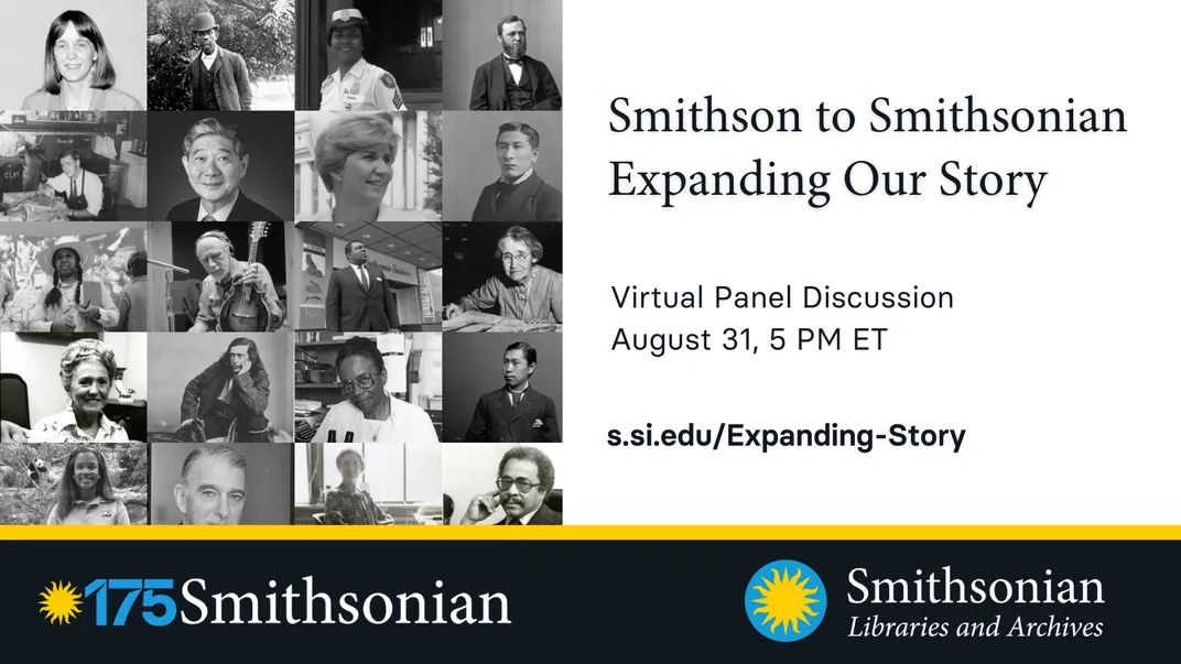 Graphic for event "Smithson to Smithsonian: Expanding Our Story"