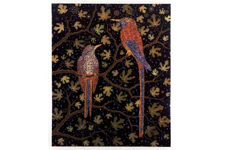 Fred Tomaselli, Migrant Fruit Thugs, 2006.