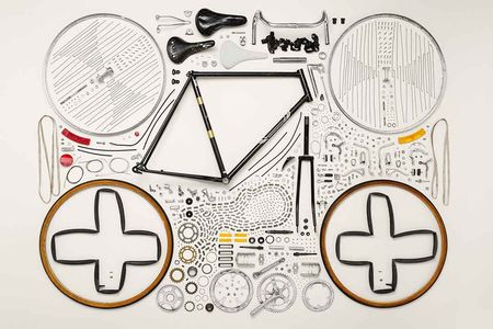 Bicycle made by Raleigh in the 1980s in 893 pieces