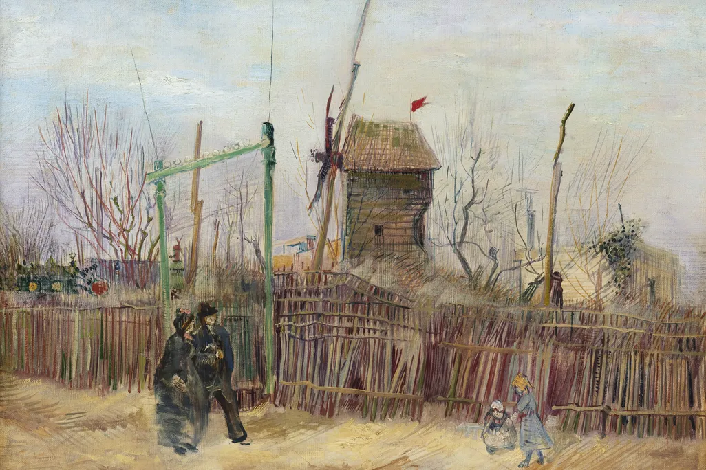 Vincent van Gogh Scène de rue à Montmartre (Impasse des Deux Frères et le Moulin à Poivre), 1887