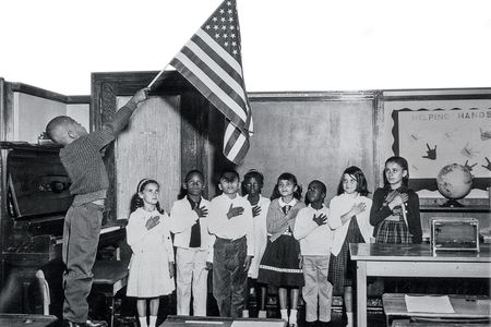 Chicago schoolkids pledge allegiance in 1963.