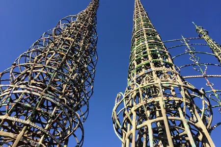 The Watts Towers, a 17-structure architectural landmark, were built between 1921 and 1954.&nbsp;