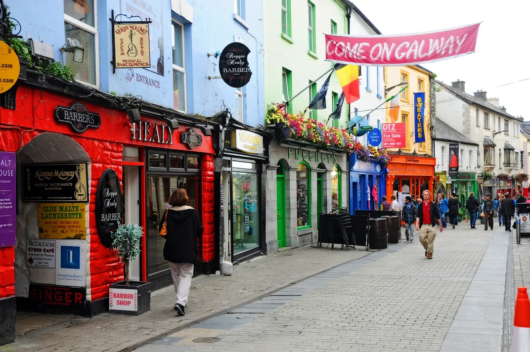 The lively streets of Galway