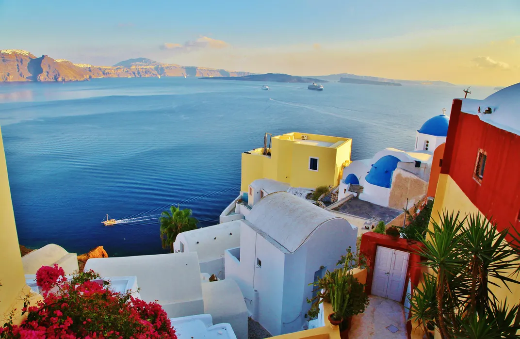 Cliffside view on the island of Santorini. Credit: Brett Andersen