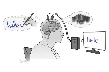 The device allowed the man to write about 18 words per minute