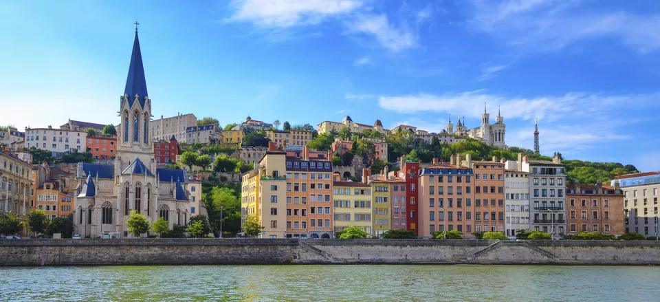  The city of Lyon, along the Rhône River 