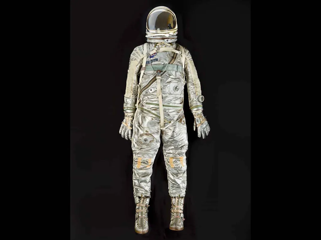 Full view of Shepard's space suit