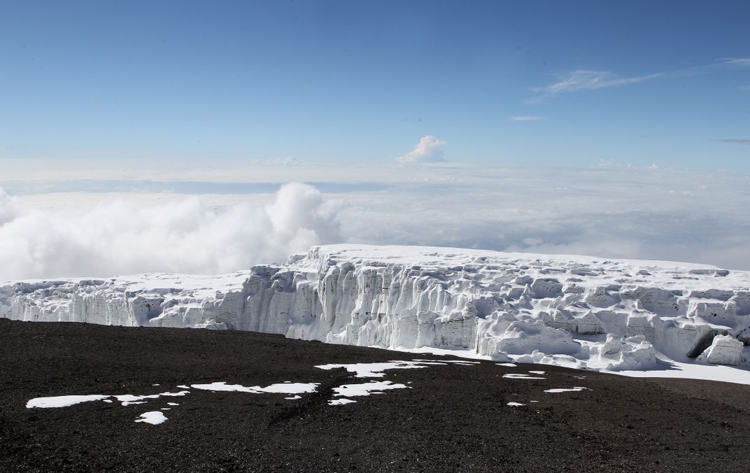 Kilimanjaro glacier in Tanzania