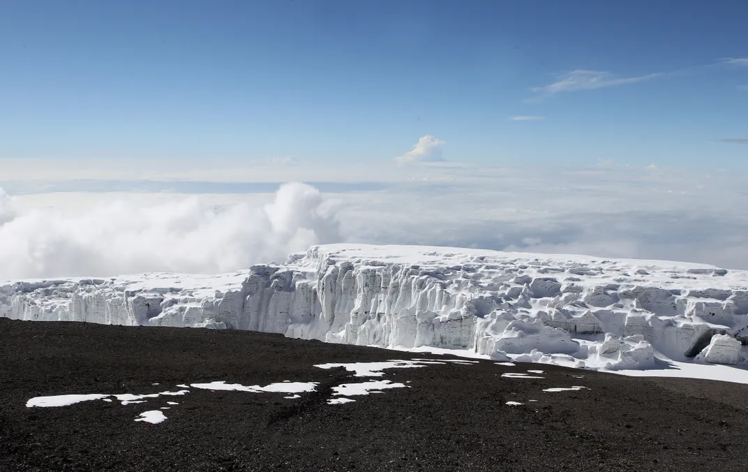 Kilimanjaro glacier in Tanzania