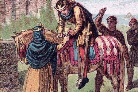 This illustration puts the blame of the murder of Edward on Elfrida.