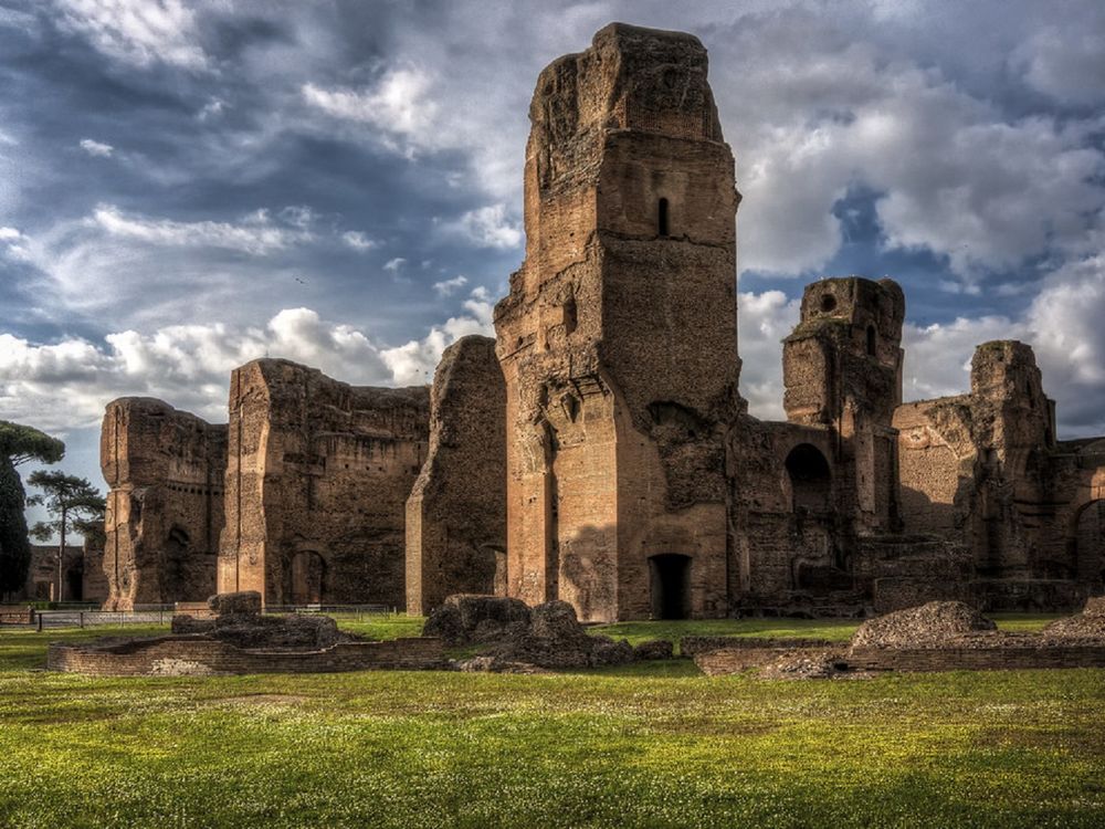 Stone ruins of the Baths of Caracalla
