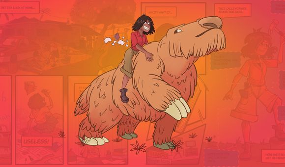 Illustration from the graphic novel 'Martina and the Bridge of Time' by Aaron O'Dea and Ian Cooke Tapia. (Ian Cooke Tapia)